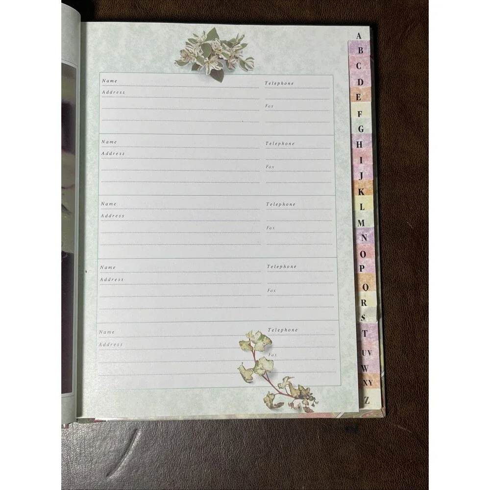The Address and Telephone Book Names and Numbers at your Fingertips Floral 1990s
